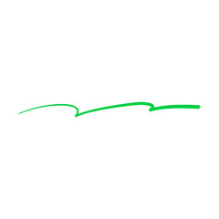 Green hand drawn underline and marker element