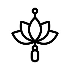 lotus lantern line icon