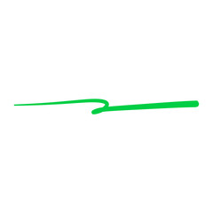 Green hand drawn underline and marker element