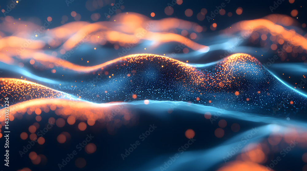Poster innovative fluid dynamics digital realm visual art abstract environment futuristic perspective auton