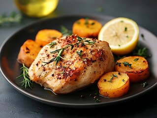 Roasted Chicken & Sweet Potatoes