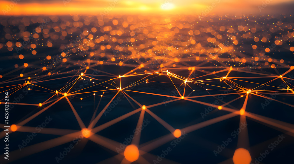 Poster exploring cloud computing and decentralized systems global digital landscape visual representation t