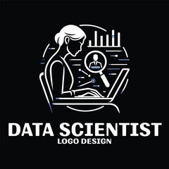 Data Scientist Vector Logo Design