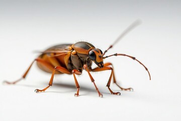 Fototapeta premium Close-up of a single insect on pure white background, zoology, closeup, wildlife