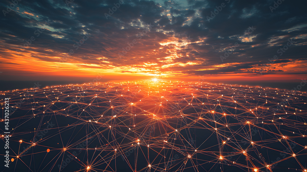 Poster exploring cloud computing and decentralized systems digital realm infographic virtual environment in