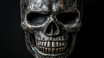 Dark and Mysterious Skull Art on black background