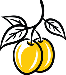 Fruit and Flowering Trees Collection olive, avocado, cherry, plum, pear, hazelnut, cashew, almond, magnolia, dogwood Illustration