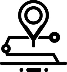 Itinerary marker traverses a mapped route