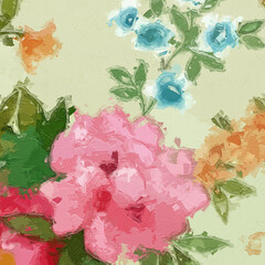 Various oil paintings, flowers, lotuses, cats, dogs, roses, peonies, marine creatures, butterflies, birds, Paisley