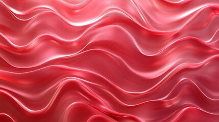 Fototapeta premium Crimson rippling waves glossy and smooth