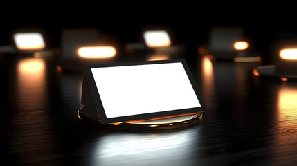 Elegant Mockup of Single Card for Event Dinner Table Setting