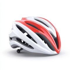 Cycling action in urban landscape hyperrealistic image of a detailed bicycle helmet sport gear dynamic view