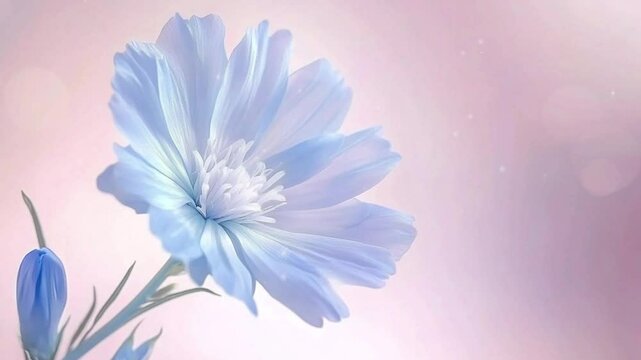 motion background of chicory flower