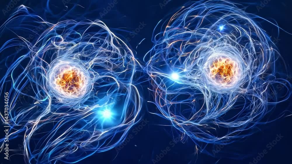 Poster dynamic display of energy spheres connection