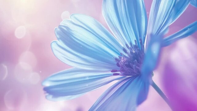 motion background of chicory flower