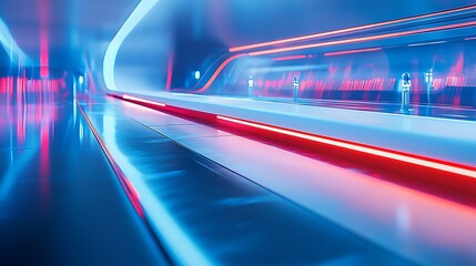 Futuristic neon interior design