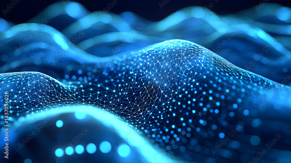 Poster transcending light organisms digital realm visualization sci-fi environment abstract perspective int