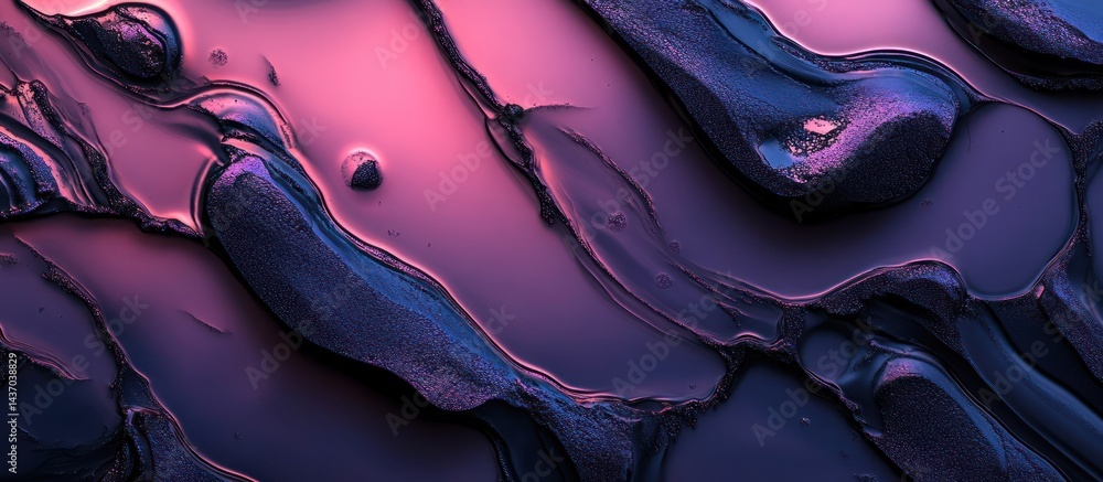 Poster fluidity and color interplay: abstract visual of pink and navy texture design