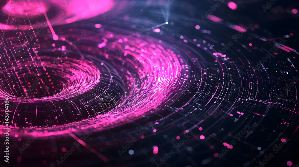 Poster exploring quantum computing innovations technology labs research paper digital environment analytica