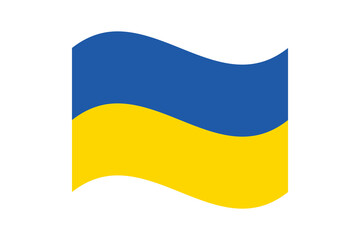 Flag of Ukraine. Ukraine wavy flag digital vector illustration. Fluttering flag.