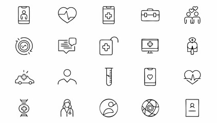 big set of digital healthcare line icons  diagnosi (2).eps