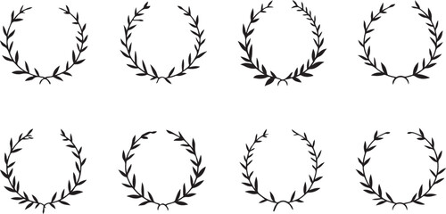 set of laurel wreaths