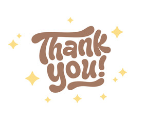 Thank You Text Illustration Vector