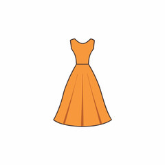 elegant dress isolated on white