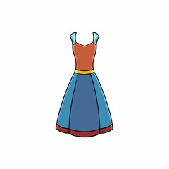 vector illustration of a dress