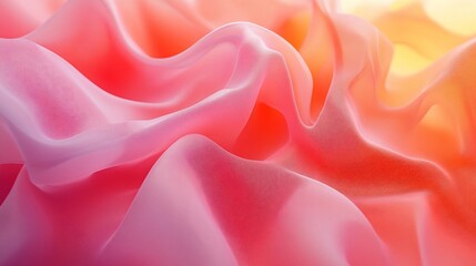 Obraz premium Delicate fabric drapes in soft sunset hues