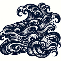 和風波紋 – 伝統的な日本の波模様