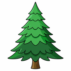 Obraz premium christmas tree vector illustration