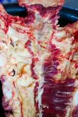Fresh pork ribs, fresh pork intestines from the shop that are us