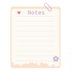 Blank notepad with paper clip