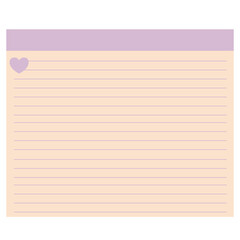 Fototapeta premium Blank notepad memo journal paper with clip. To-do list paper illustration. Cute note paper design with clip and flower