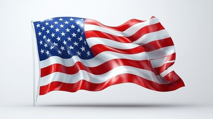Obraz premium American flag waving in the wind