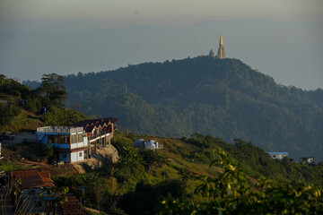 Village in the mountains  villagers  Landscape