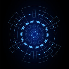 Sci fi futuristic user interface, HUD, Technology abstract background , Vector illustration.	
