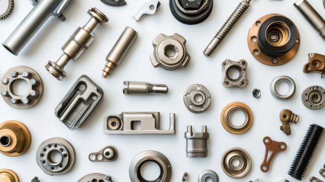 Various Metal Components and Fasteners for Industrial Applications and Manufacturing Processes