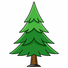 christmas tree vector illustration
