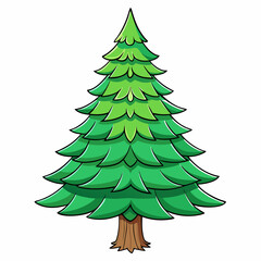christmas tree isolated on white