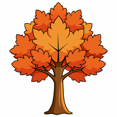 autumn tree vector