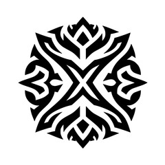 Fototapeta premium Tribal Ornament Vector, Black and White, Geometric Design, Isolated