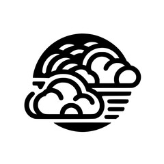 Minimalist Cloudscape Icon: Modern Weather Illustration