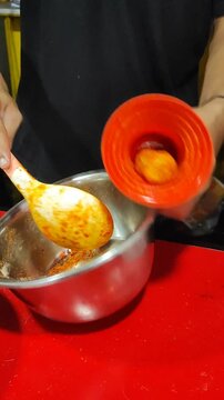 Spicy chicken cimol bojot nampol