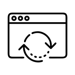 Laptop Update Time Icon Vector