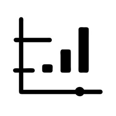 Simple Business Growth Chart Icon - Data Analysis, Market Trends, and Financial Performance