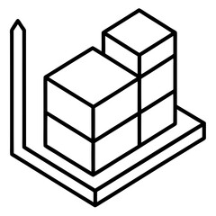 3D Bar Chart Icon - Business Growth, Data Analysis, and Market Statistics Visualization