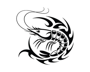 Bold Shrimp Tattoo Design