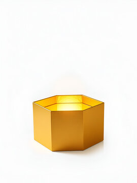 Open Golden Gift Box - An open golden gift box with light emanating from inside, suggesting a magical or valuable content, isolated on a transparent background.